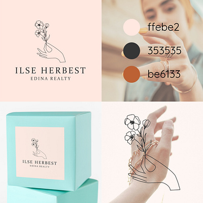 "ILSE HERBEST" Company Logo boho logo branddesigner branding businesslogo creativelogo graphic design line art line art logo logo logo design logoprofesional luxury monogramlogo nature