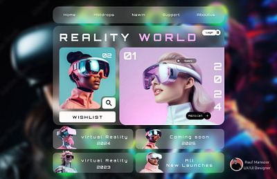 Virtual Reality Webpage UI application behance dribbble graphic design popular shots trending ui ux virtualreality vr webpage