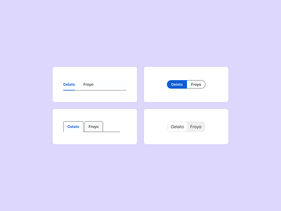 UI explorations for nested content tabs toggle ui