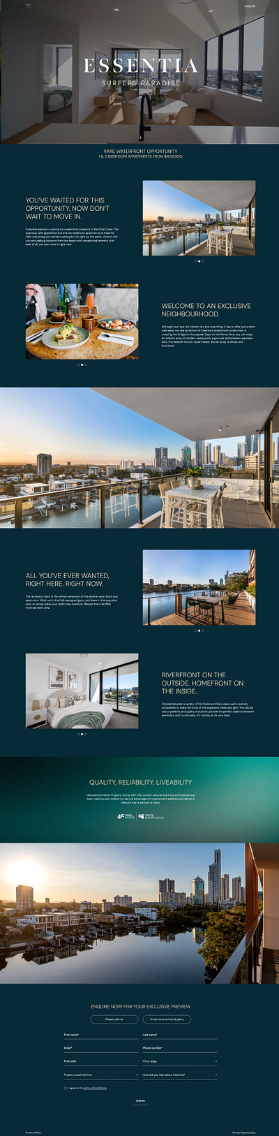 Essentia Realty Custom Website Design