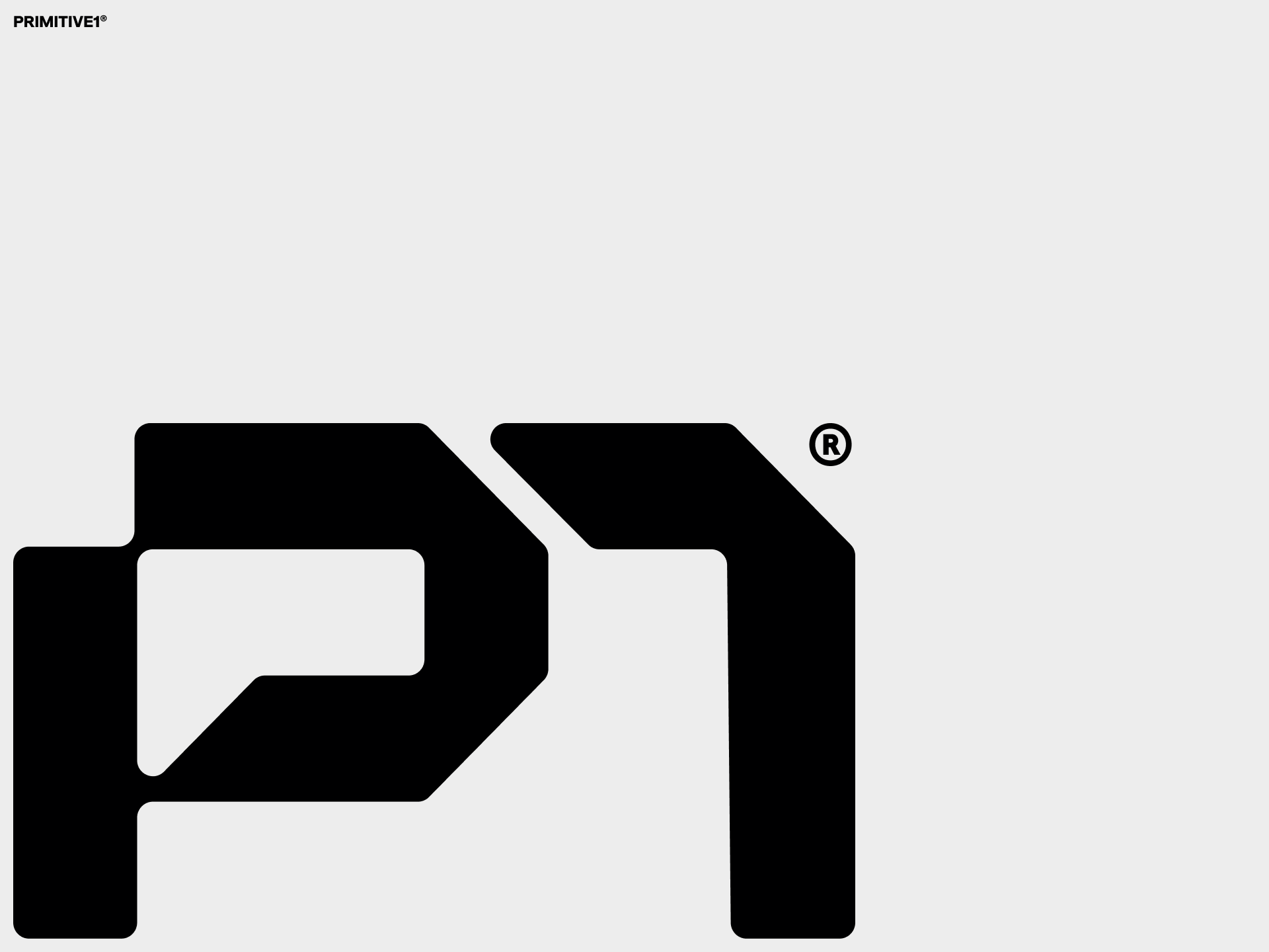 Primitive1® // Brand Identity Exploration brand branding graphic design minimal monochrome type typography ui visual