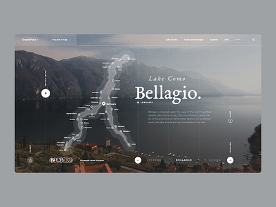 TravelPost — Lake Como bellagio interface italy lake como ui web
