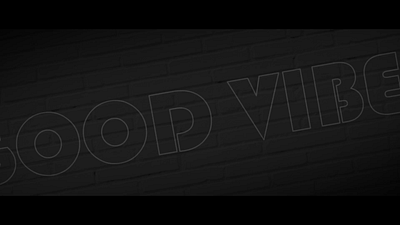 Good Vibrations animation glowing text motion design motion graphics text animation video design