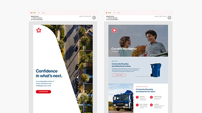 Republic Services - Rebrand - Email Communications ar art direction brand application brand design branding design email graphic design identity logo logo design rebrand republic services sustainability visual identity waste waste collection