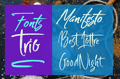 Fonts Trio branding casual cute edgy girly gritty happy invitation loud magazine party soft sweet texture trendy
