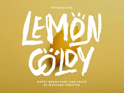 Lemon Coldy Brush Font beauty font behance font best font best seller font brus fonts brush brush font creative fonts culture font handmade brush handmades lettering lettering font maulana creative maulana creatives poster font summer font y2k font