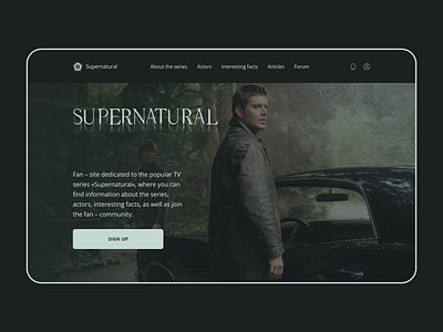 Supernatural Fan - Site figma webdesign