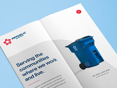 Republic Services - Rebrand - Brochure art direction brand application brand design branding brochure design graphic design identity logo logo design rebrand republic services sustainability visual identity waste waste collection