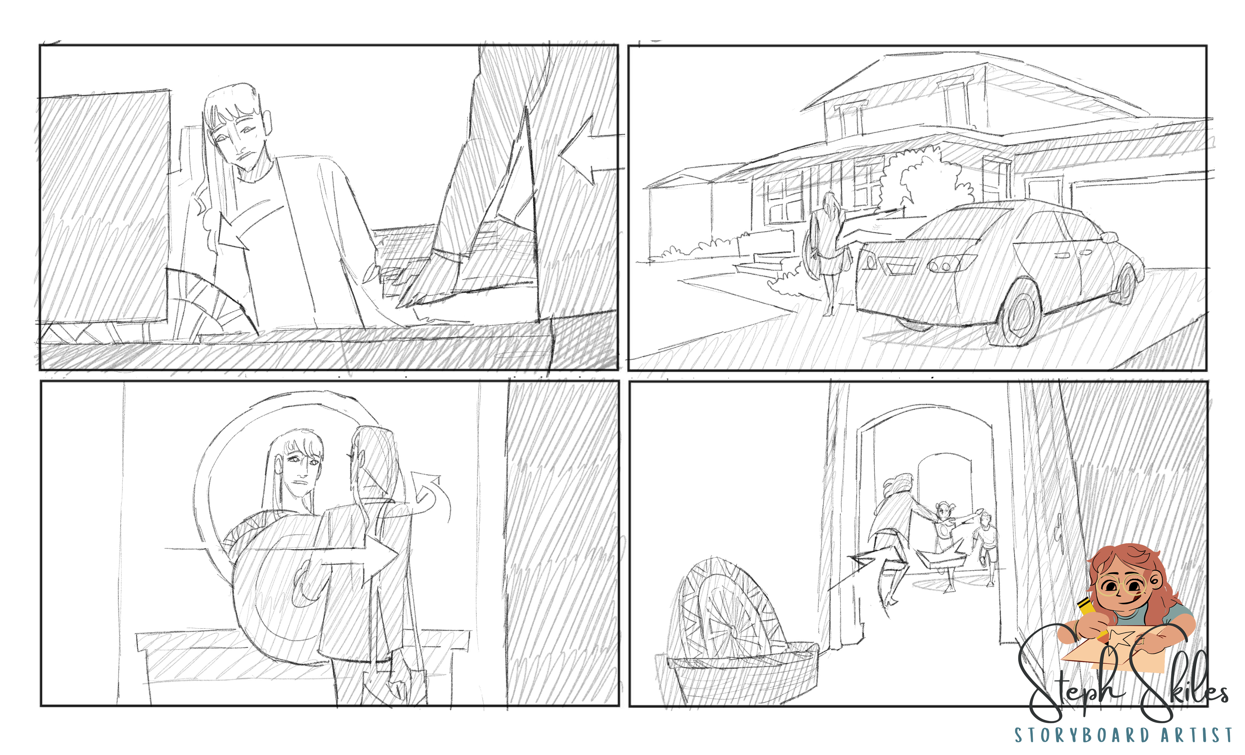Rough Storyboard/Media Ad ad concept art digital graphic design storyboard storyboard art storyboarding