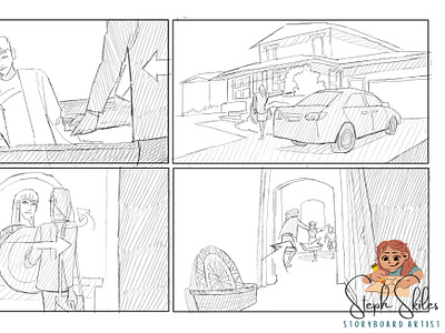 Rough Storyboard/Media Ad ad concept art digital graphic design storyboard storyboard art storyboarding