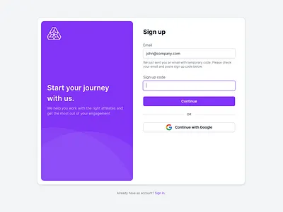 Sign up auth design interface login signup ui ux web