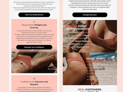 Beach-Ready Body Email Design Concepts | SunFit Sculpt beach brandingtypography campaigns creative design email email campaigns email design inspiration email design trends email graphic design email layouts email marketing email template design email template development email templates graphic design klaviyo marketing design newsletter design responsive design typography design