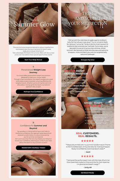 Beach-Ready Body Email Design Concepts | SunFit Sculpt beach brandingtypography campaigns creative design email email campaigns email design inspiration email design trends email graphic design email layouts email marketing email template design email template development email templates graphic design klaviyo marketing design newsletter design responsive design typography design