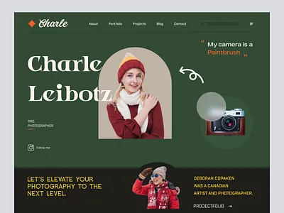 Photographer Personal Portfolio Web UI. app ui figma landing page photographer photography sketch ui ui design ui designer uiux user experience design web design website design xd