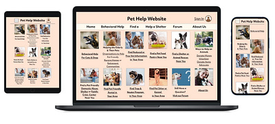 Pet Help Responsive Website adobexd design prototyping responsive website design ui user research ux design web design wireframing