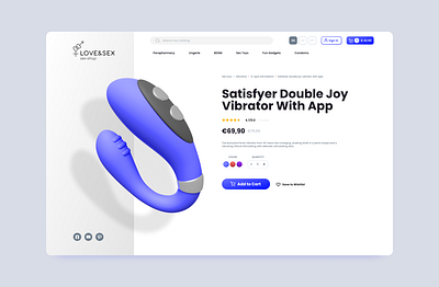 UI / E-commerce Shop 12 daily 012 daily 12 daily ui dailyui dailyui 012 e commerce ecommerce figma product design product designer sex sex shop shop ui ui ux uiux ux vibrator