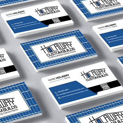 Holaway Custom Builds Branding Project branding business card design graphic design logo print design small business