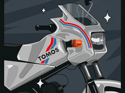 Tomos BT 50 design illustration