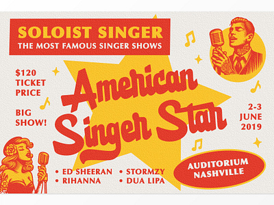American Singer Star Poster concert