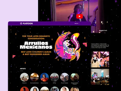 FYC - Promotional Website design landing page lullabies promotional website ui website