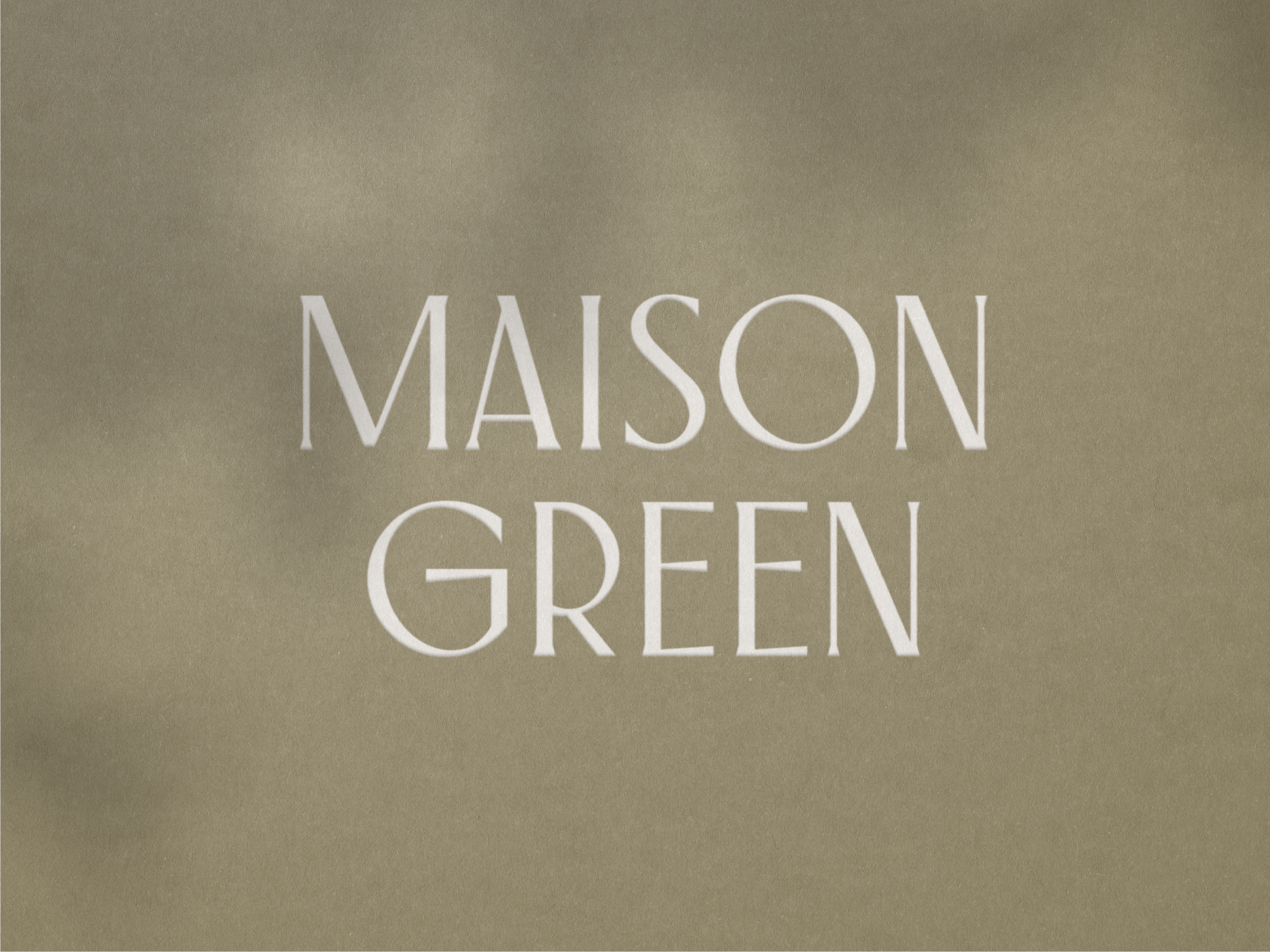 Maison Green Wordmark apartment brand branding custom elegant elevated green historic lettermark logo maison property residences serif type typography wordmark