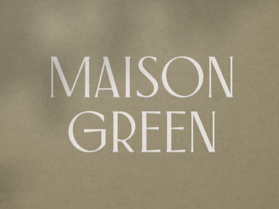 Maison Green Wordmark apartment brand branding custom elegant elevated green historic lettermark logo maison property residences serif type typography wordmark