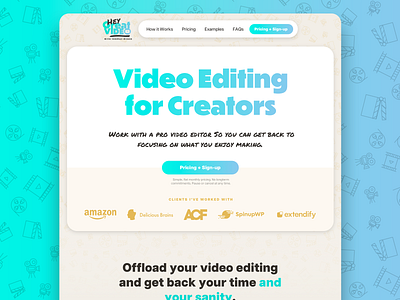 Video Editing Service Site branding design graphic design ui ux website wordpress