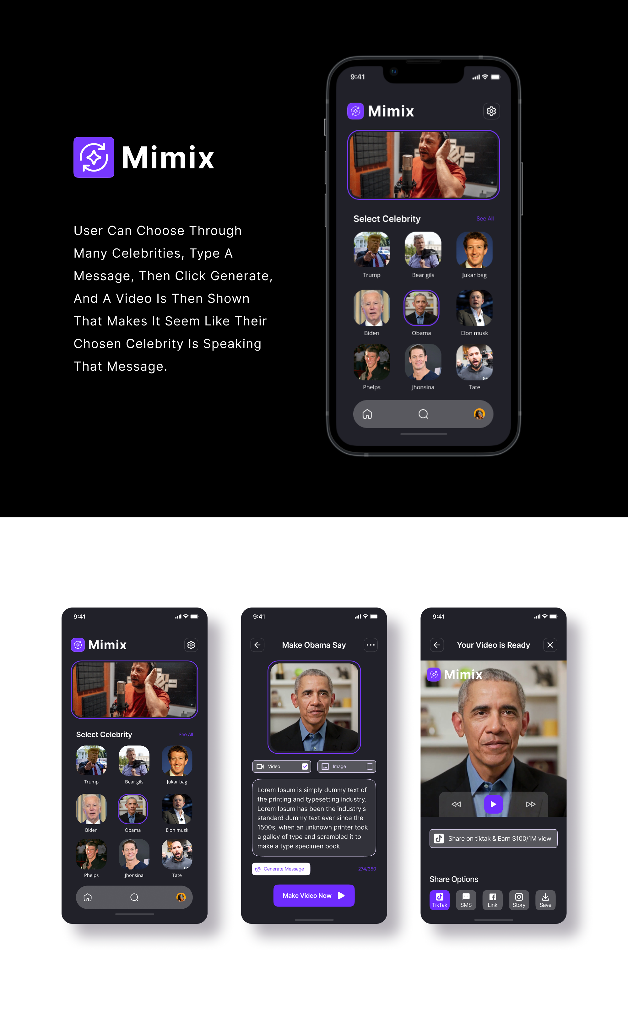 Mimicry Ai App Ui Design ai ai app ai app design ai app designer ai design ai designer app app design best app designer dark theme dark ui digital product design good ui designi mimicry app mimicry app design product design ui ui designer uiux voice app design