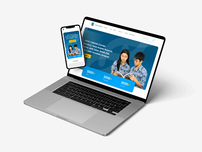 SMPN 1 Cibadak Website Redesign blue clean design graphic design high school junior high school landing page minimal school school website smp sukabumi ui uiux ux web design