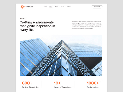 Singgah - About Us agency apartement architecture barkahlabs clean design figma home homepage house landing page minimalistic property real estate real estate agency real estate website uiux web web design website