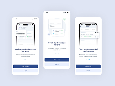 Onboarding for Inventory App mobile onboarding ui