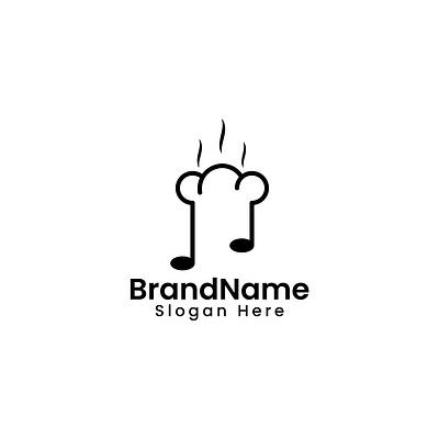 Concept " Bread + Music " Logo Design bread delicious design food icon logo modern music music note note tasty