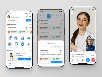 HelloDoc - Healthcare service App app design appointment booking booking app consult consultation app doctor doctor app doctor appointment health health app health care healthcare medical app minimalist mobile mobile app pop up schedule virtual care