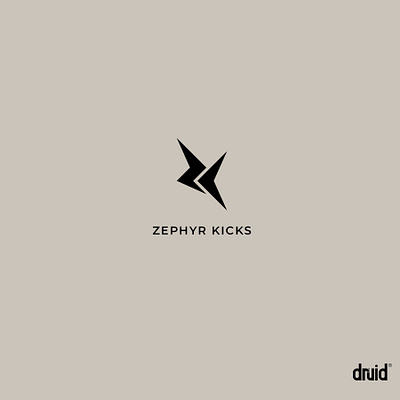 Zephyr Kicks Logo adobe illustrator art brand branding creative design graphic design illustration logo minimalist logo vector