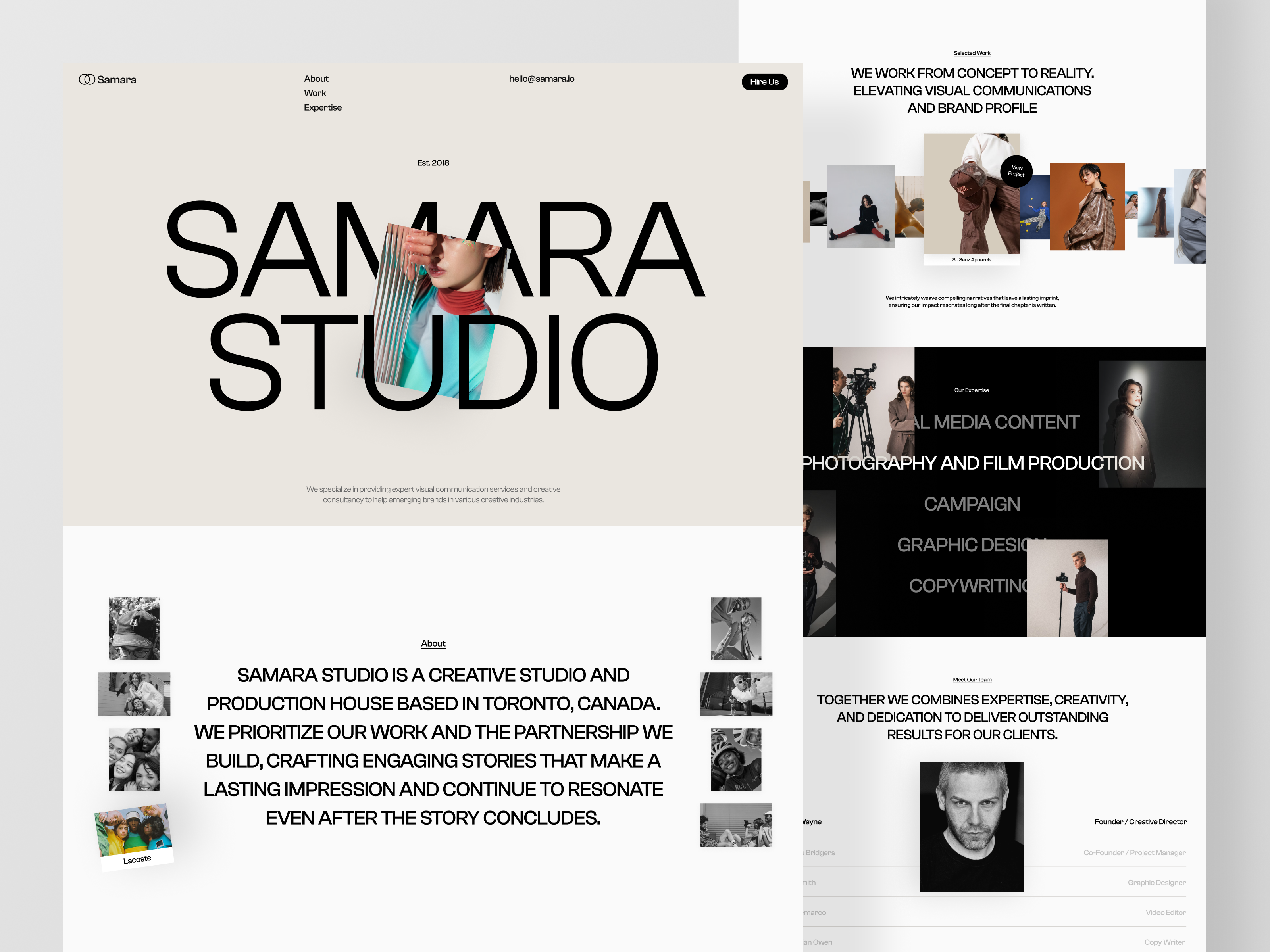 Creative Agency Landing Page agency branding clean company company profile creative creative agency design digital agency interface landing page services studio ui ux web website