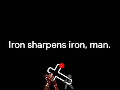 Iron sharpens iron, man. :) Love thy neighbor. 🙏🏻 comics gold rule hero icon ironman love thy neighbor marvel notification push robert downey jr shield stan lee tony stark