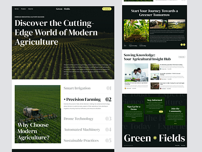 Agriculture Website 🌾 agency agriculture branding design farming homepage landingpage plant ui ux website