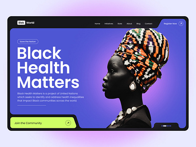 Blek world Website header banner branding creative concept graphic design header health hero banner home page inspiration landing page logo minimal design product design ui user experience user interface ux design web design website