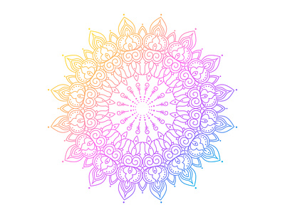 Rainbow Mandala design graphic design illustration mandala rainbow vector