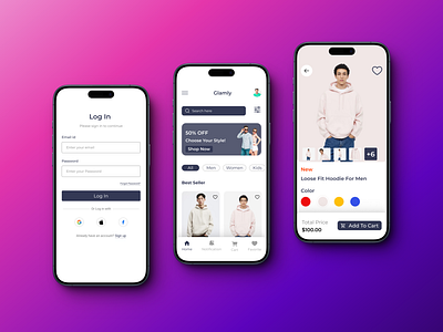 Clothing Shopping App UI ui