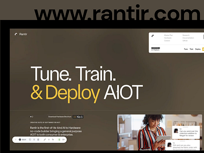 Rantir.com Got a new look. AI and No Code pushed to its limits android branding design graphic design illustration landing page no code webflow website