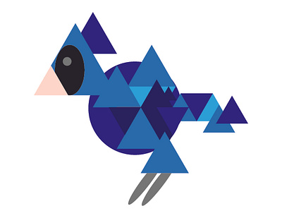 blue jay, one bird chriscreates chrismogren design drawing feathers illustration illustrator