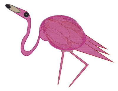 flamingo, one bird chriscreates chrismogren design drawing feathers flamingo illustration