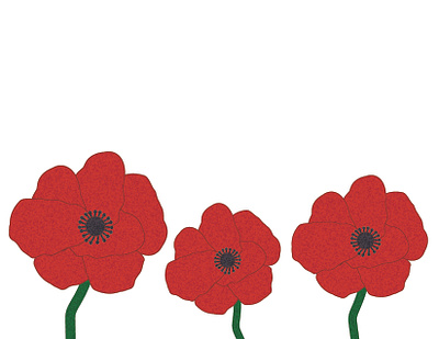 red poppies, one chriscreates chrismogren design drawing flower flowers illustration poppies poppy red