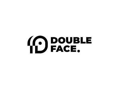 Double Face branding double face head logo minimalism