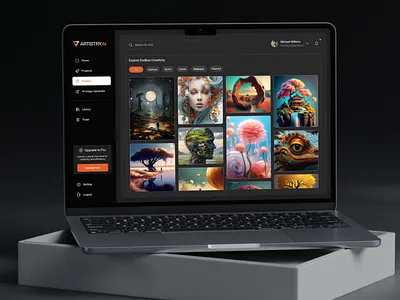 ARTISTRY - AI Image Generator ai ai image generator app art ai art generator artificial intelligence chatgpt dalle 4 dashboard dashboard ui design graphic design image ai image creator image generator machine learning ui ux web app website