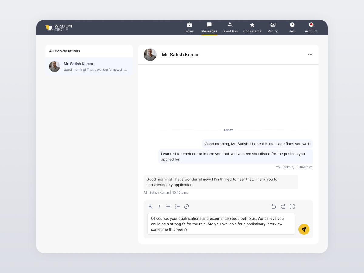 Chat Feature | Release Announcement animation chat chat design chat ui chat ux conversation daily ui dashboard feature release messages messaging platform motion graphics personal message product design product release release send message texting ui wisdomcircle