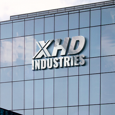 XHD industries logo design 3d branding clean design illustration logo logodesign melbourne modern ui vector