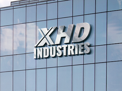 XHD industries logo design 3d branding clean design illustration logo logodesign melbourne modern ui vector