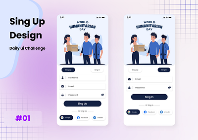 Daily UI Challange Sign Up Page For Volunteer app #01 app design branding challange clean design creative dailyui design graphic design mordern ui ui ux design user interface ux volunteer